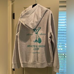 NWT long hoodie with Martini/tennis raquet